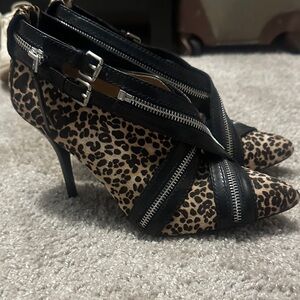 Vince Camino Leopard Print Booties